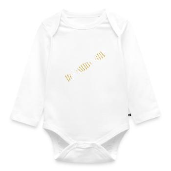 C'est dans mon joueur de trompette ADN - Body Bébé bio manches longues - blanc - Devant