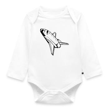 Spaceship Spaceshuttle Astronaut NASA Spaceflight - Organic Longsleeve Baby Bodysuit - white - Front