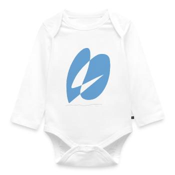 Abstract design the in love raindrops - Organic Longsleeve Baby Bodysuit - white - Front