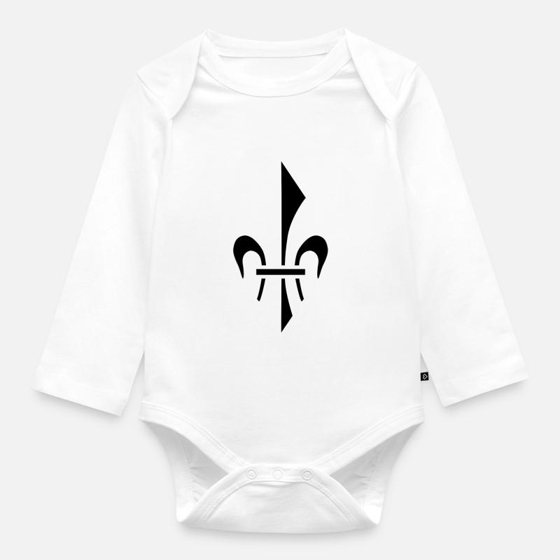 Lys de diamant blanc - Body Bébé bio manches longues - blanc