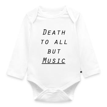 Music - Organic Longsleeve Baby Bodysuit - white - Front