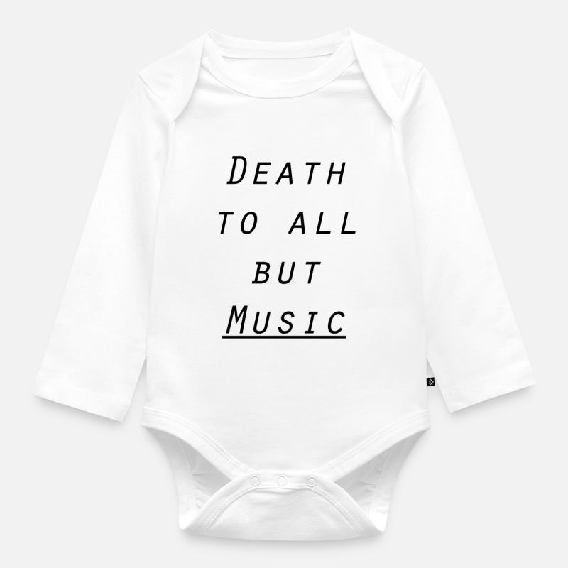 musique - Body Bébé bio manches longues - blanc