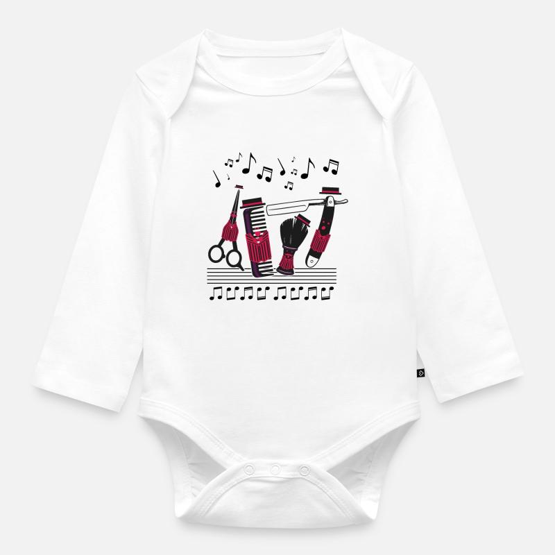Funny Barbershopper Quartet - Body Bébé bio manches longues - blanc