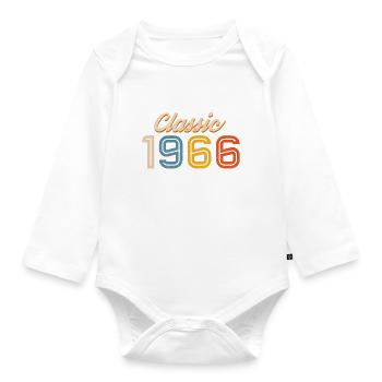 Classic 1966 Vintage cadeau d'anniversaire des années 90 Vintage - Body Bébé bio manches longues - blanc - Devant