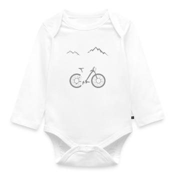Bergziege Fahrrad BMX Sport Mountain Bike - Baby Bio-Langarm-Body - Weiß - Vorne