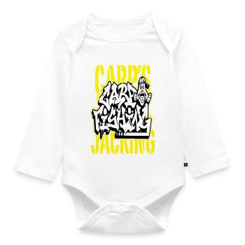 Carp's graff "CARP'S JACKING" - Organic Longsleeve Baby Bodysuit - white - Front