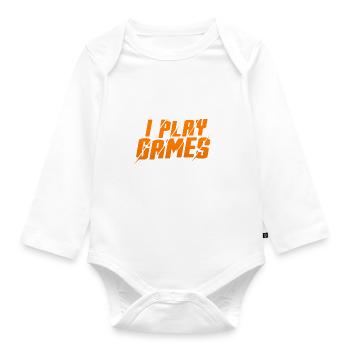 Gamer - Body Bébé bio manches longues - blanc - Devant