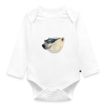 Global Warming Eis Bear Polar globale erwarmung - Baby Bio-Langarm-Body - Weiß - Vorne