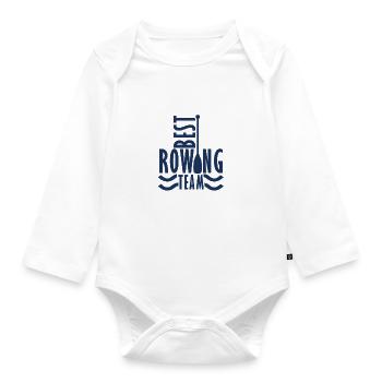Rowing Boat Rowing Rower Rowing Rowing - Organic Longsleeve Baby Bodysuit - white - Front
