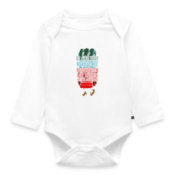 Weltreise T-Shirt Überraschung Männer Frauen Kids - Baby Bio-Langarm-Body - Weiß - Vorne