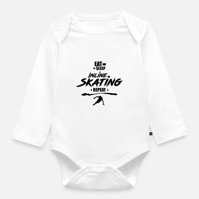Inline Skating Inline Skating Inline Skating - Baby Bio-Langarm-Body - Weiß