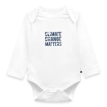 Umwelt retten - Baby Bio-Langarm-Body - Weiß - Vorne