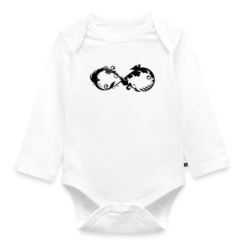 Símbolo del infinito - Body orgánico de manga larga para bebé - blanco - delante