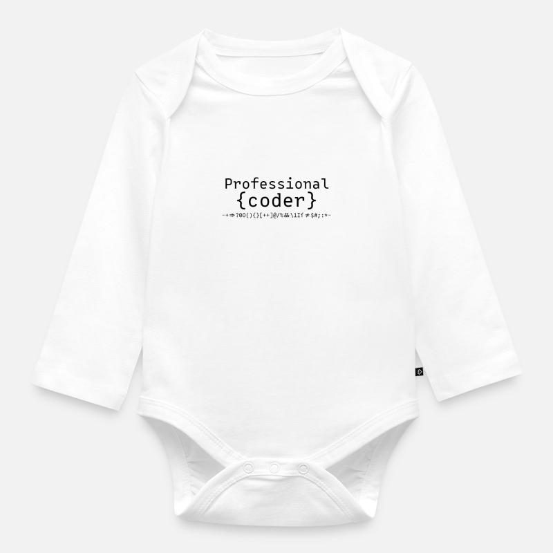 Programmierer Programmierer Programmierer - Baby Bio-Langarm-Body - Weiß