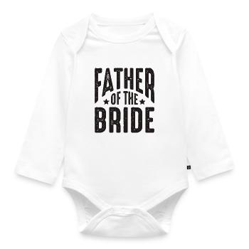 Father of the bride wedding wedding party - Organic Longsleeve Baby Bodysuit - white - Front