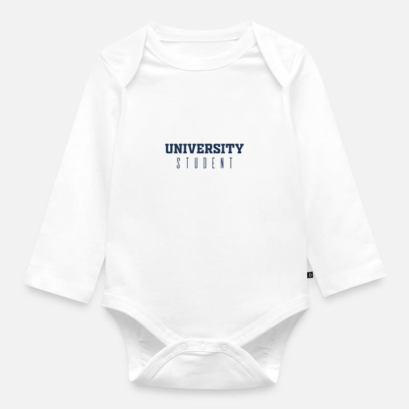 Student Student Student Student - Baby Bio-Langarm-Body - Weiß
