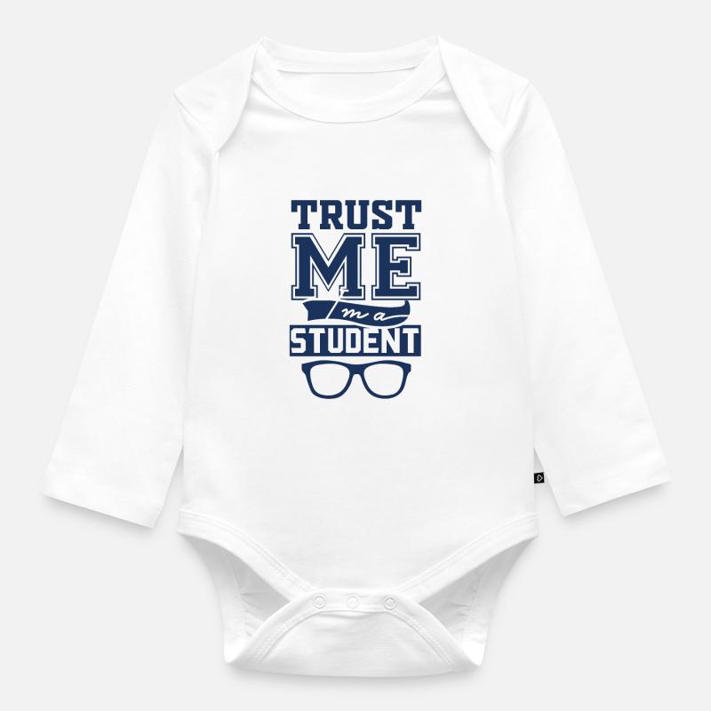 Student Student Student Student - Baby Bio-Langarm-Body - Weiß