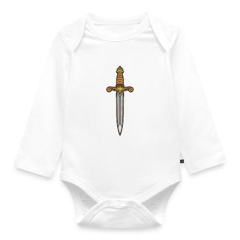 Schwert - Baby Bio-Langarm-Body - Weiß - Vorne