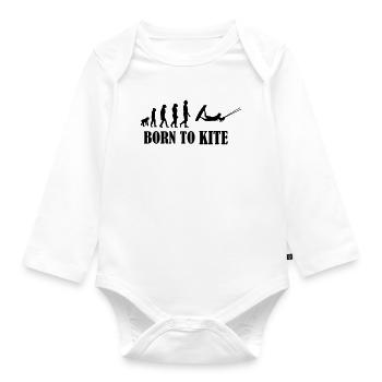 Kiteboard,Kiteboarder,Kite,Kiteboarding,Meer,Board - Baby Bio-Langarm-Body - Weiß - Vorne