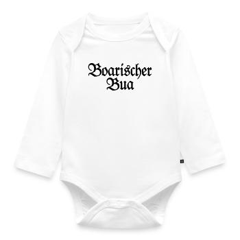 Boarischer Bua - Ein Junge aus Bayern - Baby Bio-Langarm-Body - Weiß - Vorne
