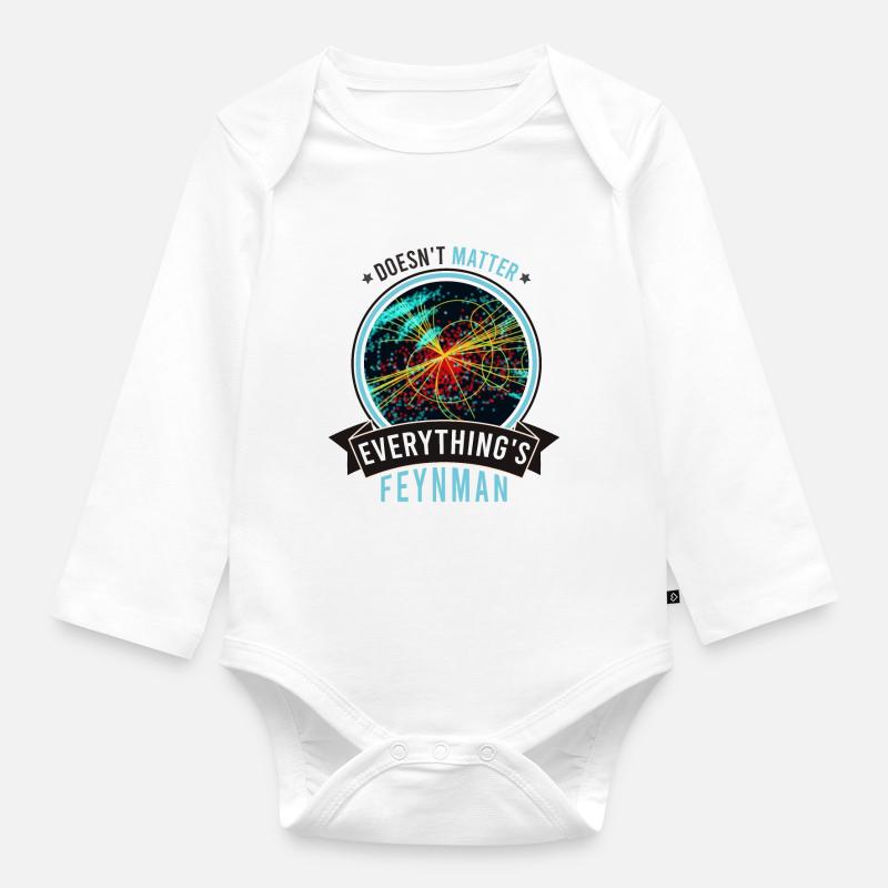 Feynman Vintage - n'a pas d'importance - Body Bébé bio manches longues - blanc