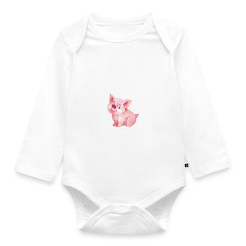 I'm not eating anything vegan vegetarian vegan - Organic Longsleeve Baby Bodysuit - white - Front