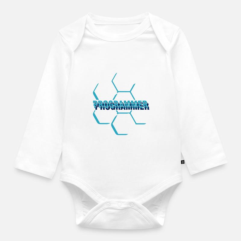 Programmeur informatique - programmeur - Body Bébé bio manches longues - blanc