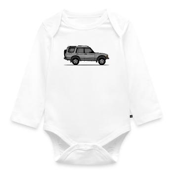 Entdeckung 2 Silber - Baby Bio-Langarm-Body - Weiß - Vorne