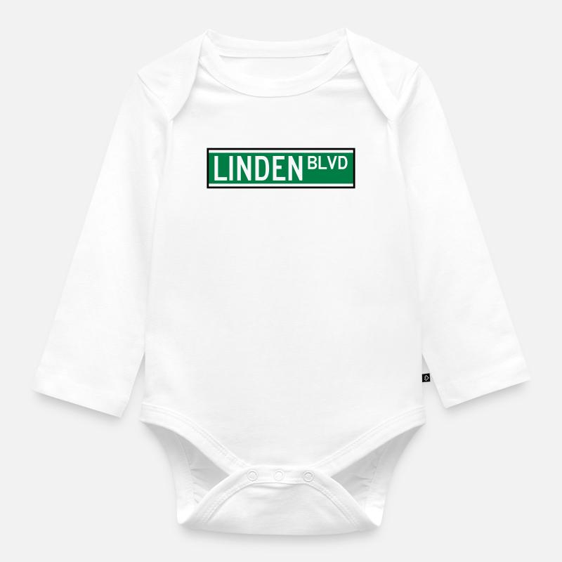 LINDEN BLVD ZEICHEN - Baby Bio-Langarm-Body - Weiß