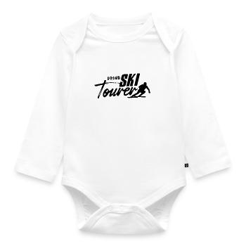 Tour Ski mountaineering Ski touring Ski touring Ski - Organic Longsleeve Baby Bodysuit - white - Front
