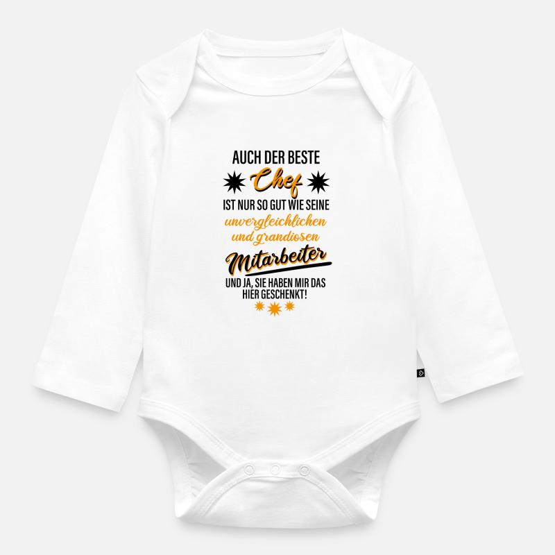 Der Beste Chef Der Welt - Baby Bio-Langarm-Body - Weiß