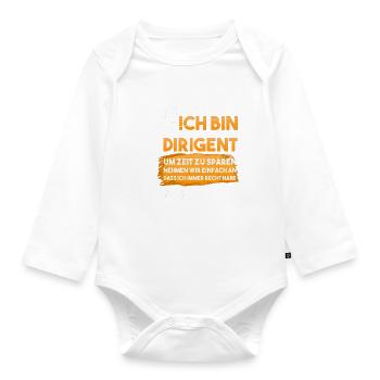 Dirigent Recht Haben Zeit sparen - Baby Bio-Langarm-Body - Weiß - Vorne