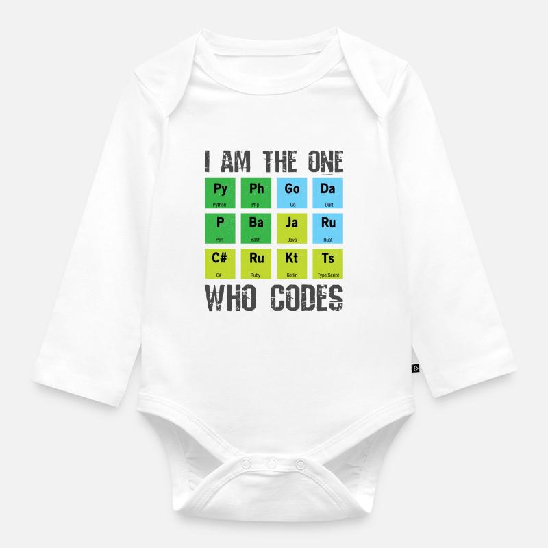 Programmierer - Baby Bio-Langarm-Body - Weiß