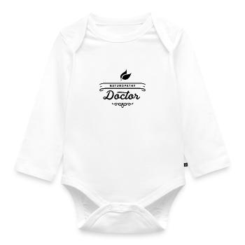 Naturheilkunde Heilpraktiker Alternative Medizin - Baby Bio-Langarm-Body - Weiß - Vorne