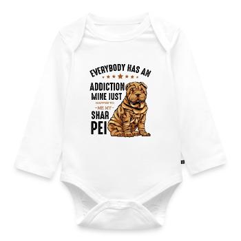 Shar Pei - Organic Longsleeve Baby Bodysuit - white - Front