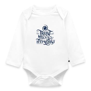 Team Hypnotist Hypnotic Hypnotize Hypnosis - Organic Longsleeve Baby Bodysuit - white - Front