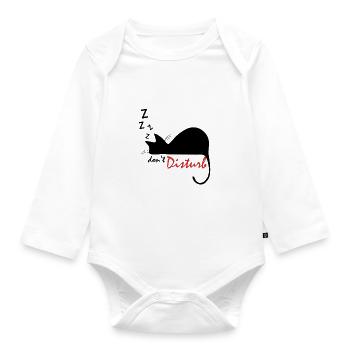 sleep, don't disturb - sleep, don't disturb - Organic Longsleeve Baby Bodysuit - white - Front