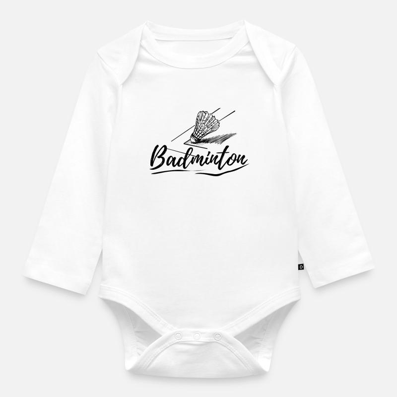 Badminto - Baby Bio-Langarm-Body - Weiß