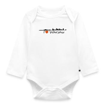 J'adore Varsovie - Body Bébé bio manches longues - blanc - Devant