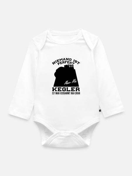 Kegel Spruch - Baby Bio-Langarm-Body - Weiß