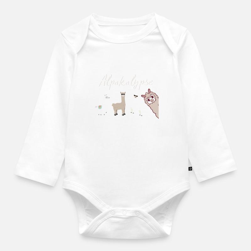 Alpakalypse - Body Bébé bio manches longues - blanc