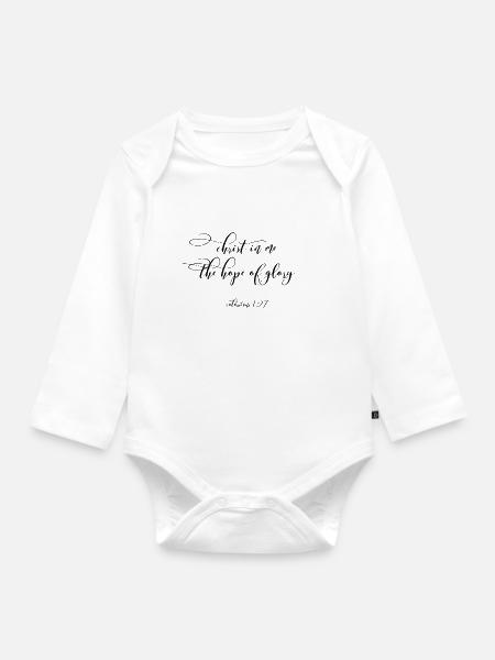 Glaube & Christliche Klamotten - Baby Bio-Langarm-Body - Weiß