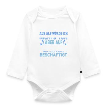 Biologie - Auf Zellulärer Ebene Bin Ich Echt Besch - Baby Bio-Langarm-Body - Weiß - Vorne