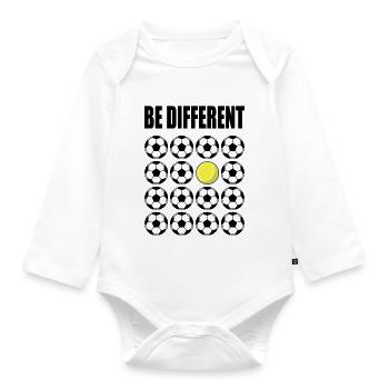 Tennis Drôle de cadeau - Body Bébé bio manches longues - blanc - Devant