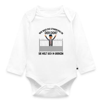 Wie war die Stimmung in der DDR? - Baby Bio-Langarm-Body - Weiß - Vorne