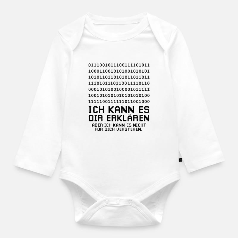Programmierer Informatiker - Baby Bio-Langarm-Body - Weiß