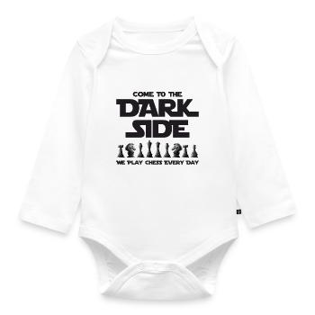 Chess Dark Side Chess Player Checkmate - Organic Longsleeve Baby Bodysuit - white - Front