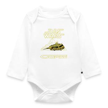 Das wars. Letztes sauberes Camping Shirt - Baby Bio-Langarm-Body - Weiß - Vorne
