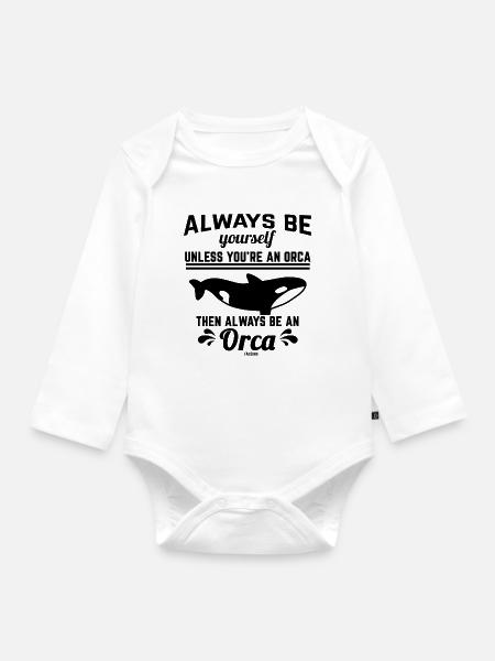 Orca - Baby Bio-Langarm-Body - Weiß