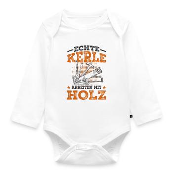 Tischler - Baby Bio-Langarm-Body - Weiß - Vorne